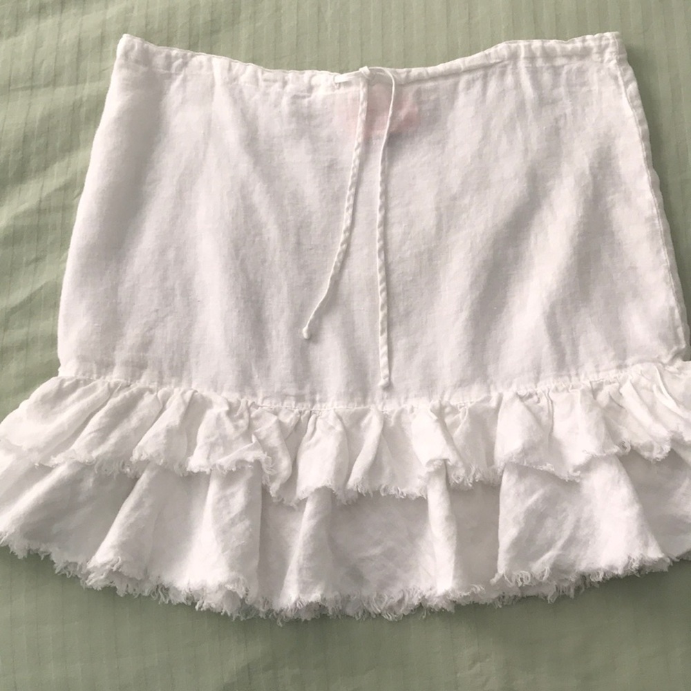 Juicy Couture linen ruffle skirt
